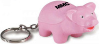Key Chains: Pig Stress Ball Keychains